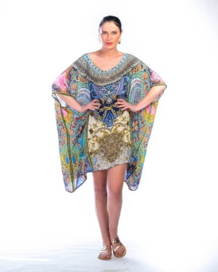 silk kaftan short