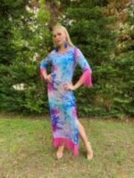 Handmade Dress Pure Silk S - 90 - Image 3