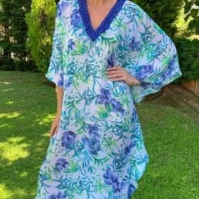 Handmade Kaftan Pure Silk S - 94 B