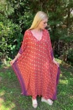 Handmade Kaftan Pure Silk S - 136 - Image 3