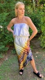 Handmade Dress Pure Silk S - 87