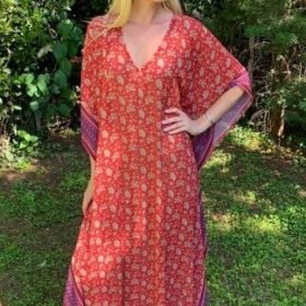 Handmade Kaftan Pure Silk S - 136