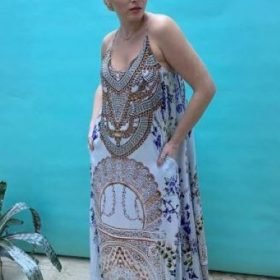 Silk long dress Sd-11