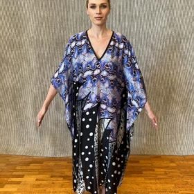 long silk kaftan s- 179