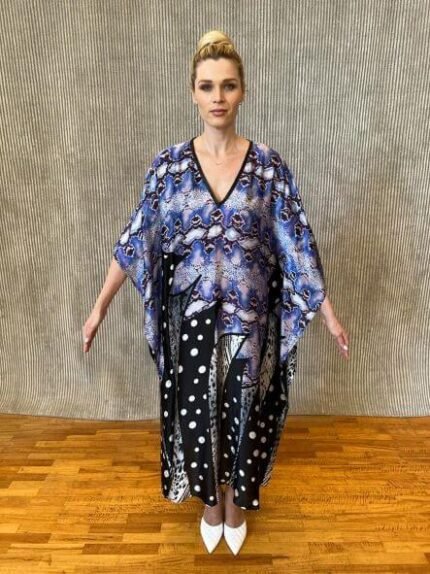 long silk kaftan s- 179