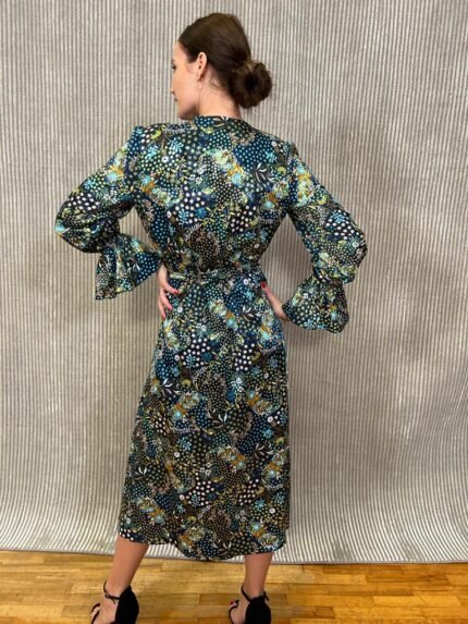 Silk Dress Midi F - 5