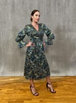 Silk Dress Midi F - 5