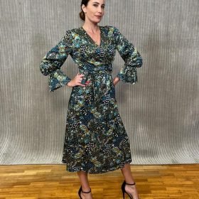 Silk Dress Midi F - 5