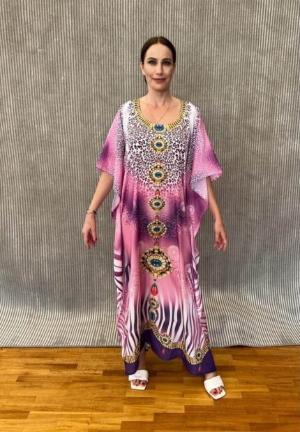 Handmade Kaftan Crepe Satin K - 54