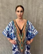 Handmade Kaftan Crepe Satin K - 55