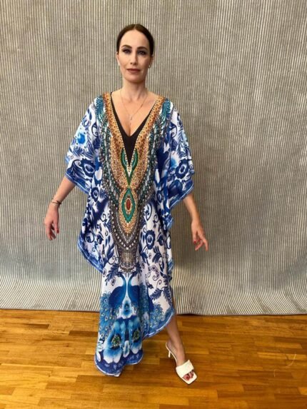 Handmade Kaftan Crepe Satin K - 55