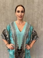 Handmade Kaftan Crepe Satin K - 56