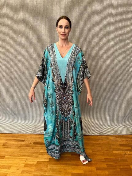 Handmade Kaftan Crepe Satin K - 56