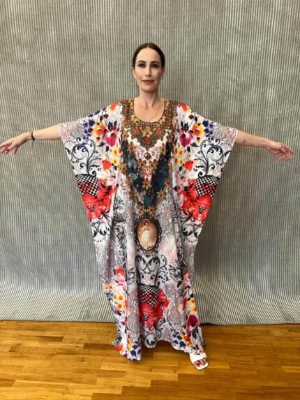 Handmade Kaftan Crepe Satin K - 57