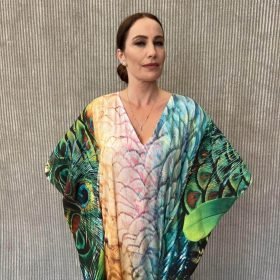 Handmade Kaftan Crepe Satin K - 58