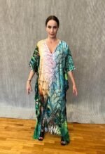 Handmade Kaftan Crepe Satin K - 58