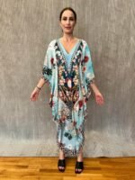 Handmade Kaftan Crepe Satin K - 59