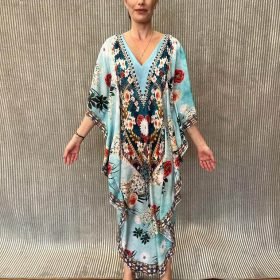 Handmade Kaftan Crepe Satin K - 59