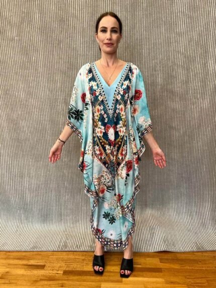 Handmade Kaftan Crepe Satin K - 59