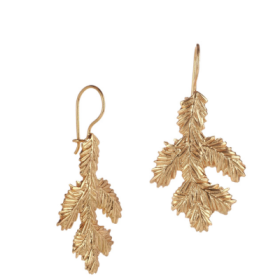 IFE702 pair of 24K gold-plated brass earrings