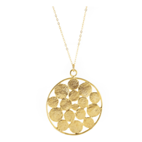IFN211 24K gold-plated brass necklace
