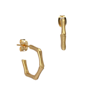 IFE718 pair of 24K gold-plated brass earrings