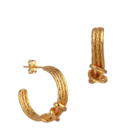 IFE723 24K gold-plated brass earrings