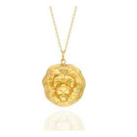 IFN314A 24K gold-plated brass necklace