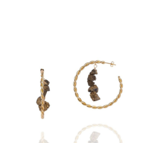 RGE003A pair of 24K gold plated brass earrings