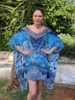 Silk Short Kaftan With Swarovski SK - 60 - Image 4