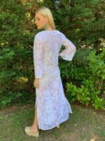 Δαντελένιο Καφτάνι Λεύκο - Image 3