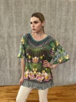 Handmade Blouse Pure Silk M - 29