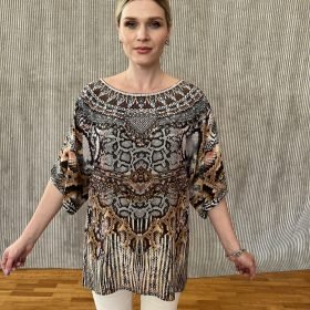 Handmade Blouse Pure Silk M - 30