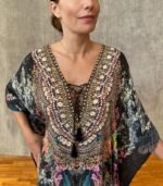 Handmade Kaftan Pure Silk with Swarovski Stones SK – 15 - Image 3