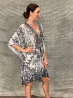 Silk Short Kaftan With Swarovski SK - 61 - Image 2