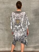 Silk Short Kaftan With Swarovski SK - 61 - Image 3