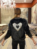 Handmade Velvet Jacket With Patch- B05