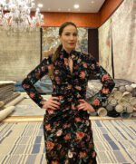 Handmade Velet Dress Floral - F29