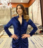 Handmade Velet Dress Blue - F28