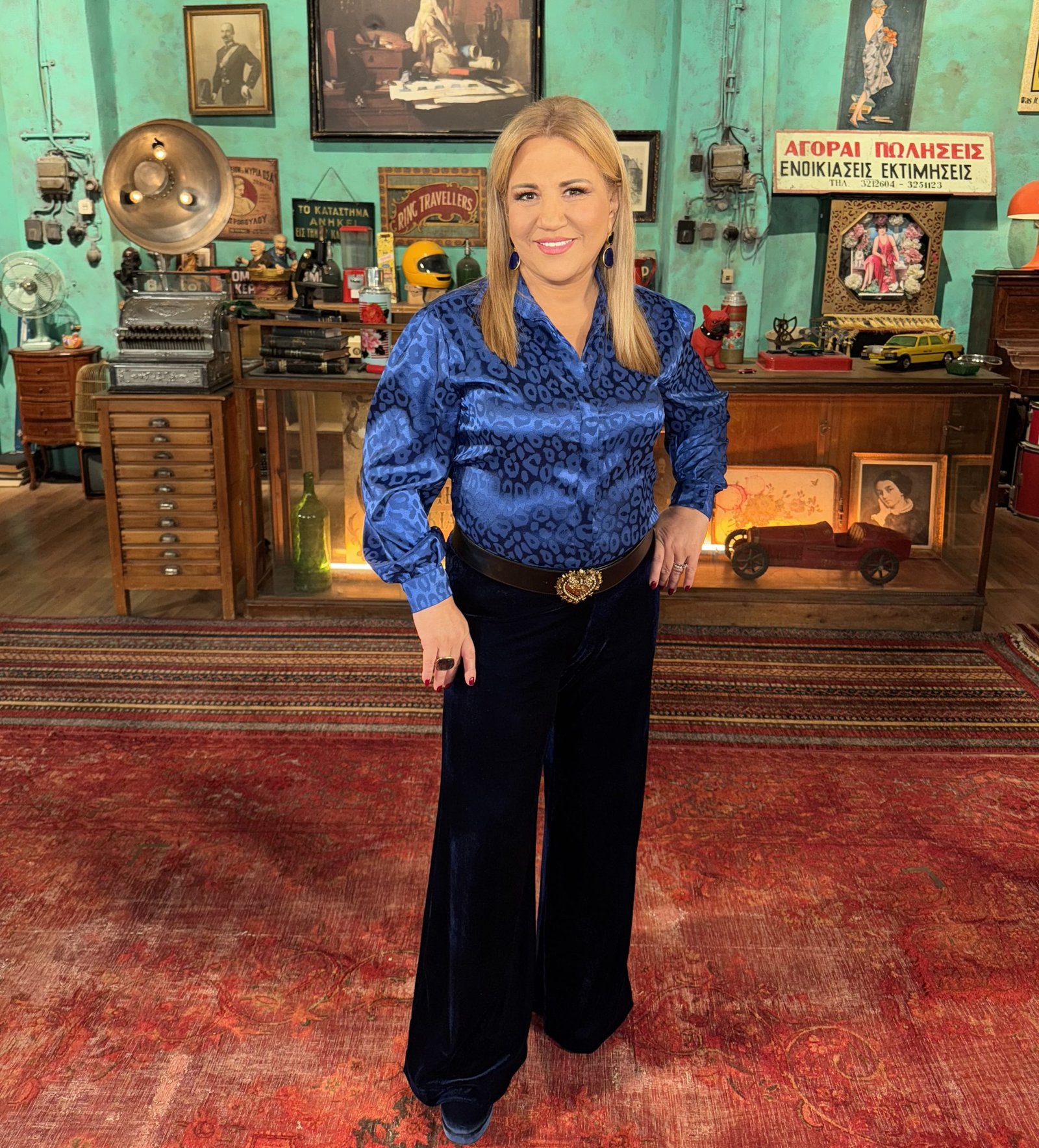 image00025 Silk Shirt Blue Kopel A-91 - Image 1