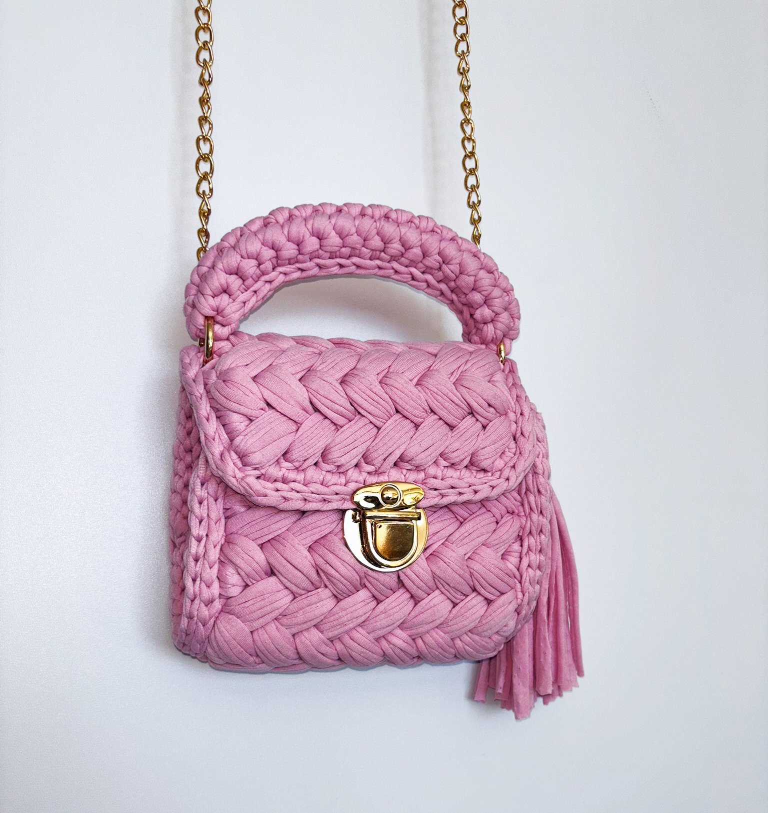 Desmira-tsanta-plekti-pink Πλεκτή τσάντα - Η5 - Image 1